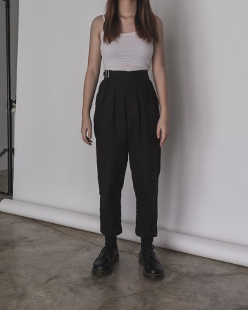 1920'S OVERSIZED HIGH WAIST PANTS - BLACK