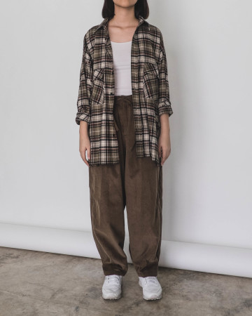 OVERSIZED CHECKERED SHIRT - GREEN