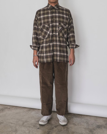 OVERSIZED CHECKERED SHIRT - GREEN