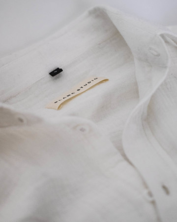 OVERSIZED CHECKERED SHIRT - WHITE