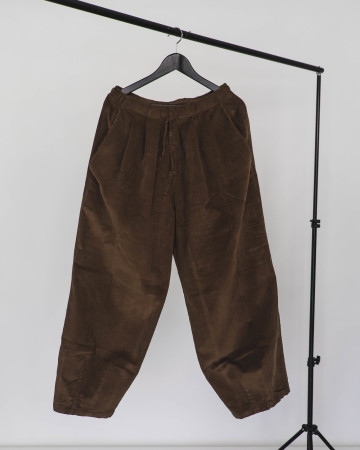 WIDE PLEATED PANTS - CORDUROY