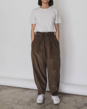 WIDE PLEATED PANTS - CORDUROY