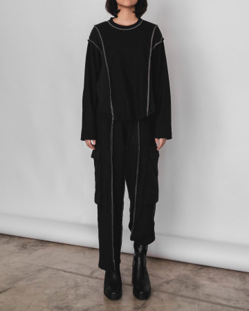 DECONSTRUCTED SWEATER - BLACK