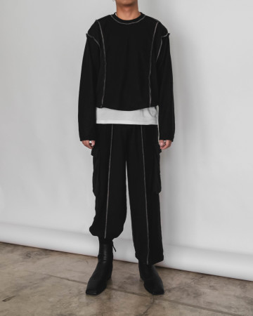 DECONSTRUCTED SWEATER - BLACK