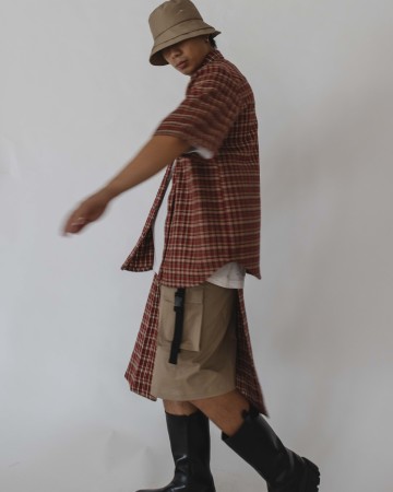 LAYERED TARTAN SKIRT