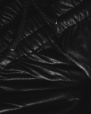 RELAX FIT FAUX LEATHER PANTS