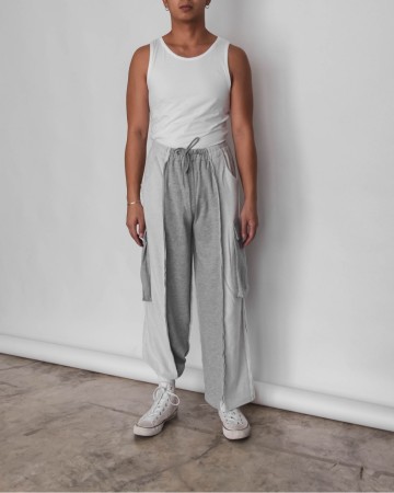 DECONSTRUCTED SWEATPANTS - GRAY