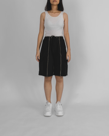 DECONSTRUCTED BASKETBALL SHORTS - BLACK