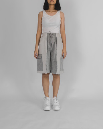 DECONSTRUCTED BASKETBALL SHORTS - GRAY