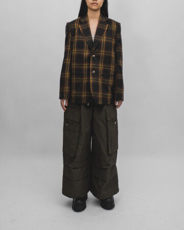 BOXY BLAZER - TARTAN