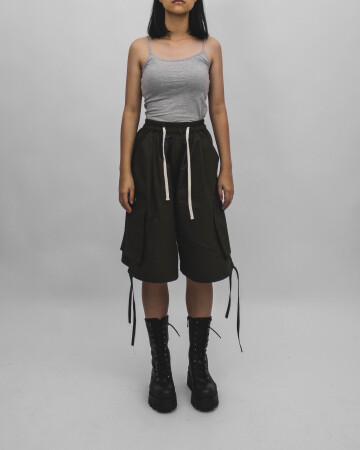 WIDE CARGO SHORTS - ARMY