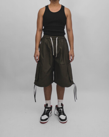 WIDE CARGO SHORTS - ARMY
