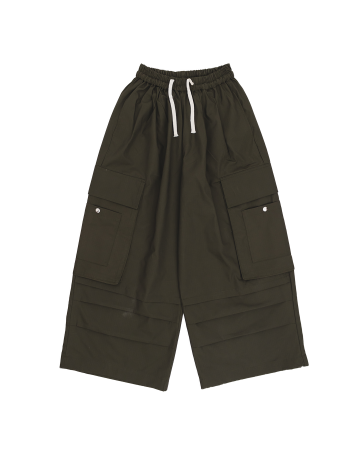 WIDE CARGO PANTS - ARMY