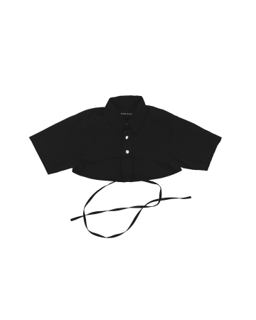 QUARTER CROP SHIRT - BLACK