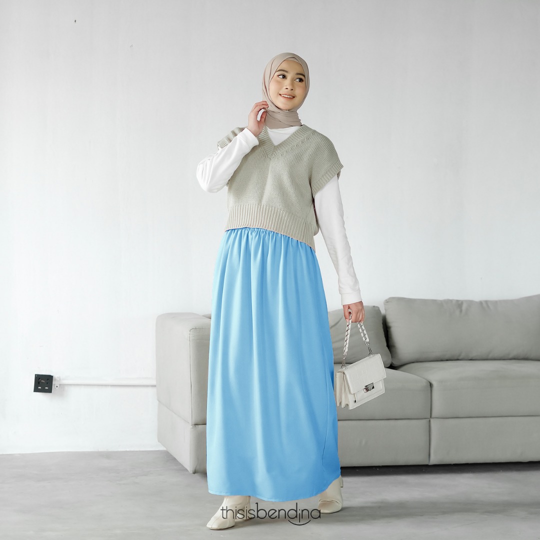 Alena Skirt Biru Muda