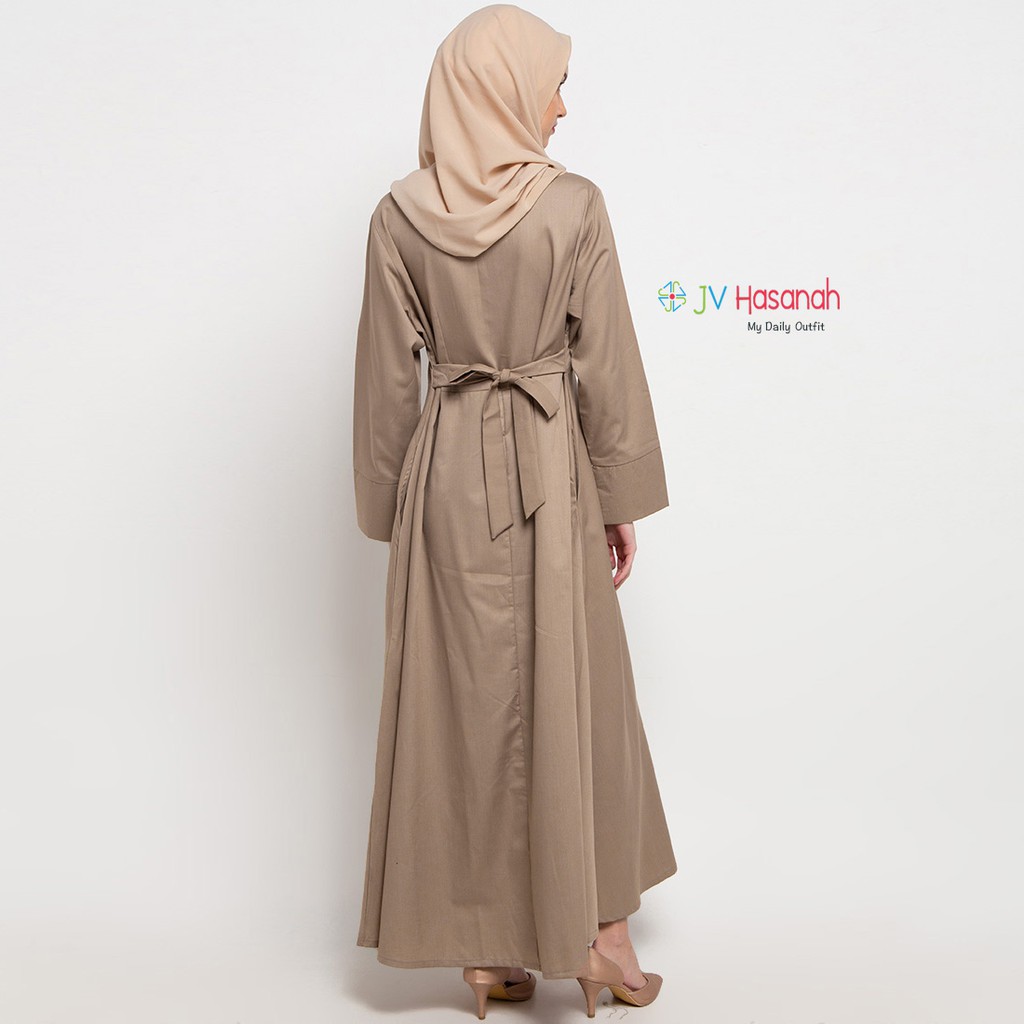 Delisha Cotton Dress - Gamis Katun Polos Nyaman Sehari-hari