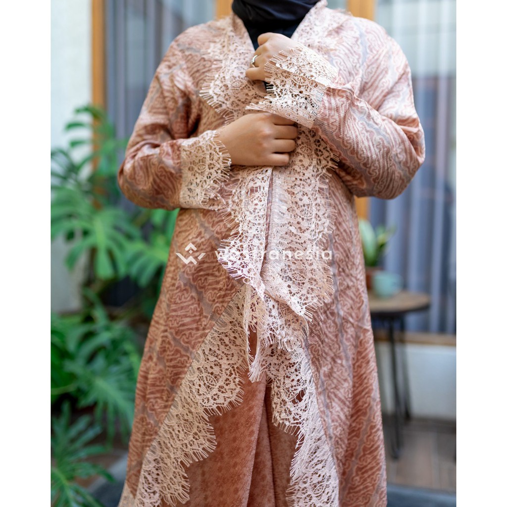 Set Aruna batik viscose outer batik dan rok lilit / baju kantor / baju kondangan / tunangan