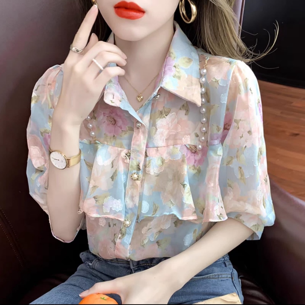 HI922 Kemeja floral import