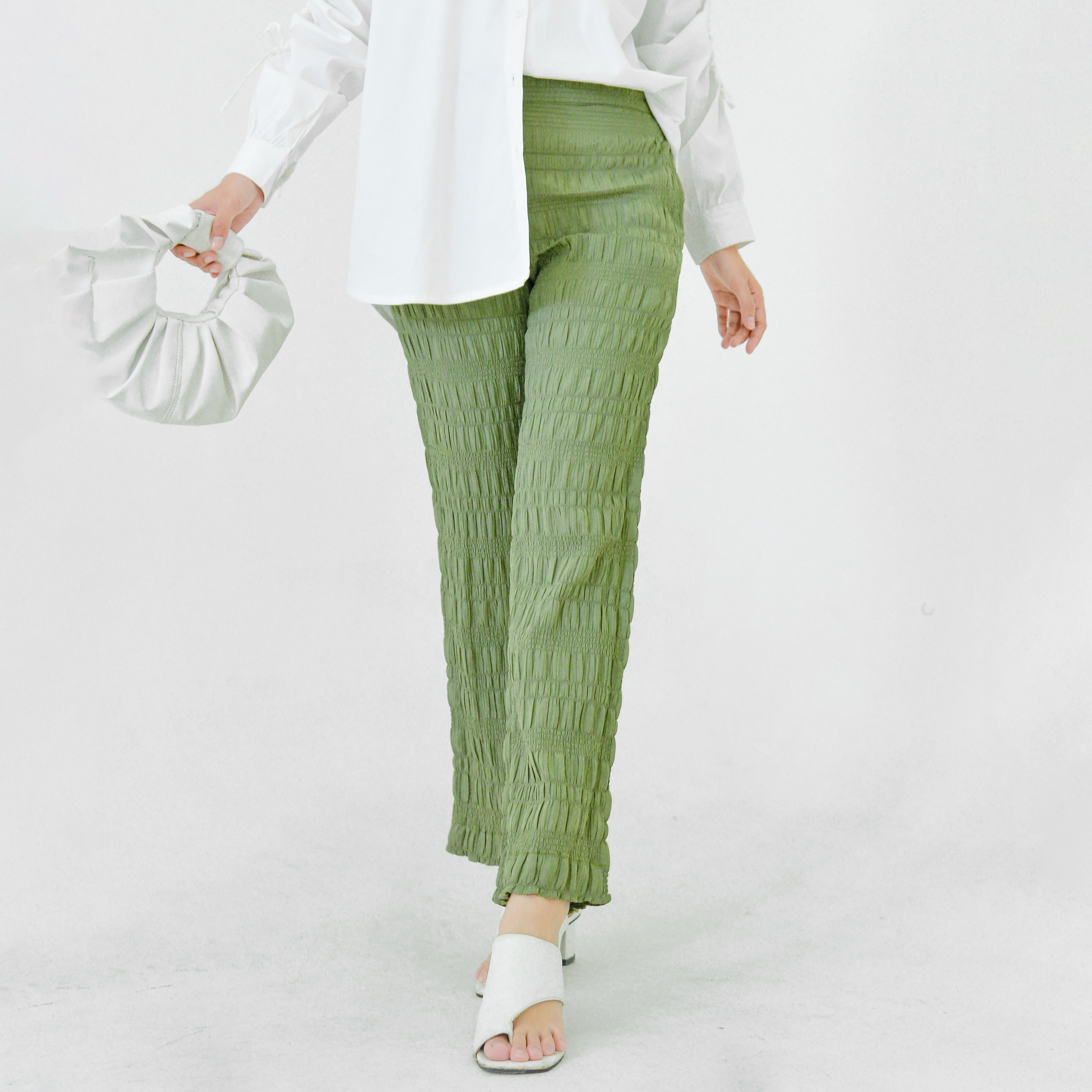 Aiki Textured Pants Matcha
