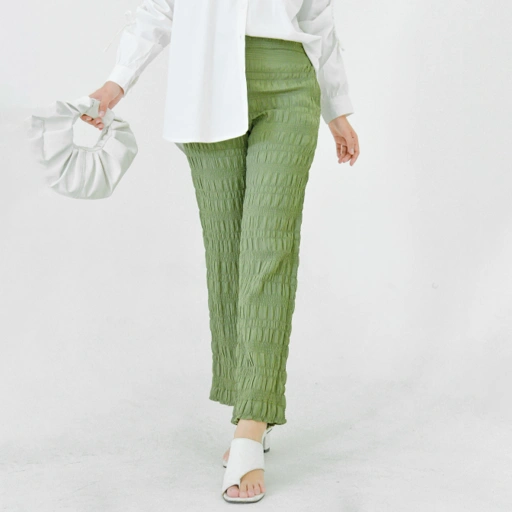Image of Aiki Textured Pants Matcha