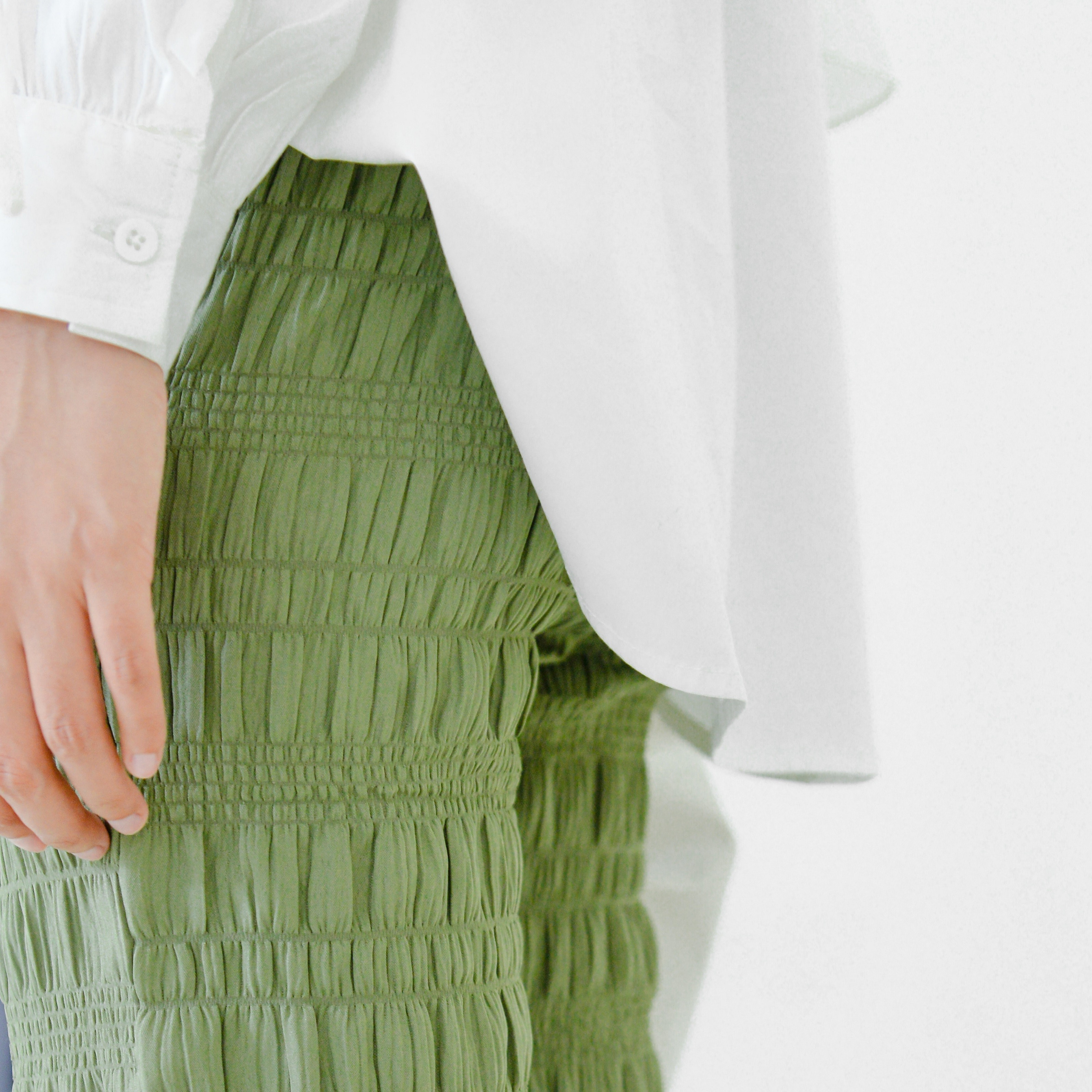 Aiki Textured Pants Matcha