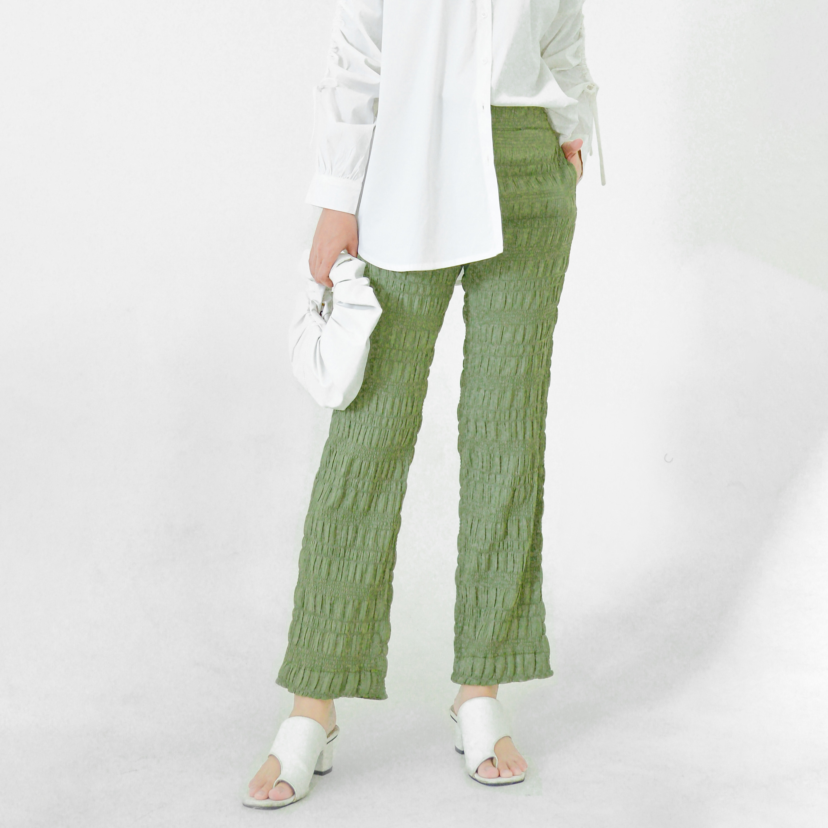 Aiki Textured Pants Matcha