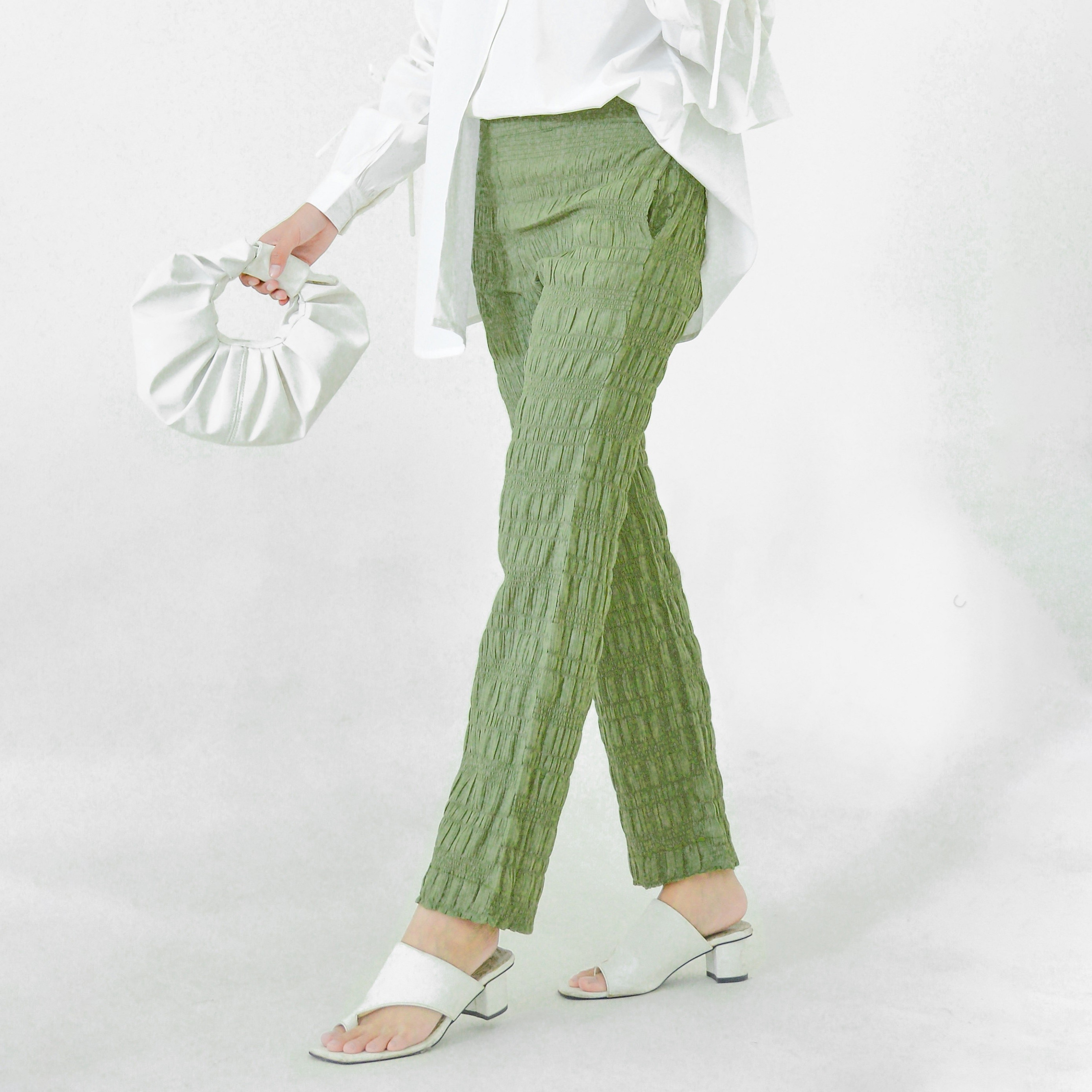 Aiki Textured Pants Matcha