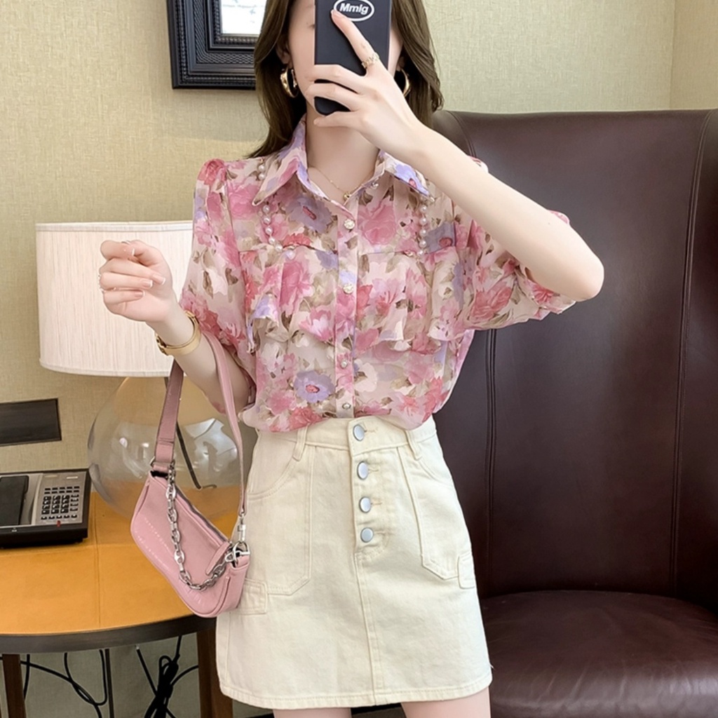 HI922 Kemeja floral import
