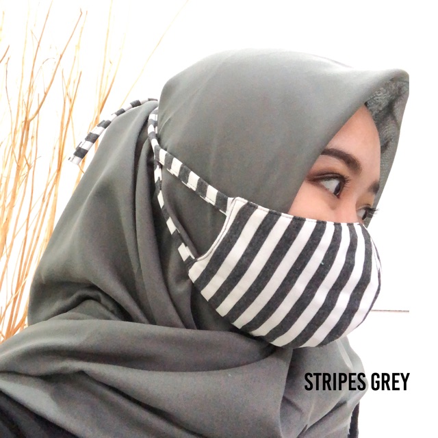 Masker Kain 3 Lapis - Stripes Series