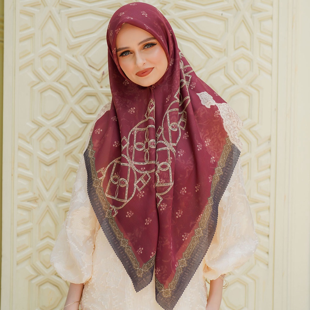 Persian Nagma Maroon Scarf