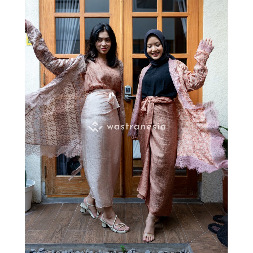 Set Aruna batik viscose outer batik dan rok lilit / baju kantor / baju kondangan / tunangan