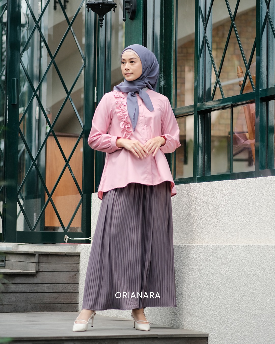 Pleated Skirt Dark Grey
