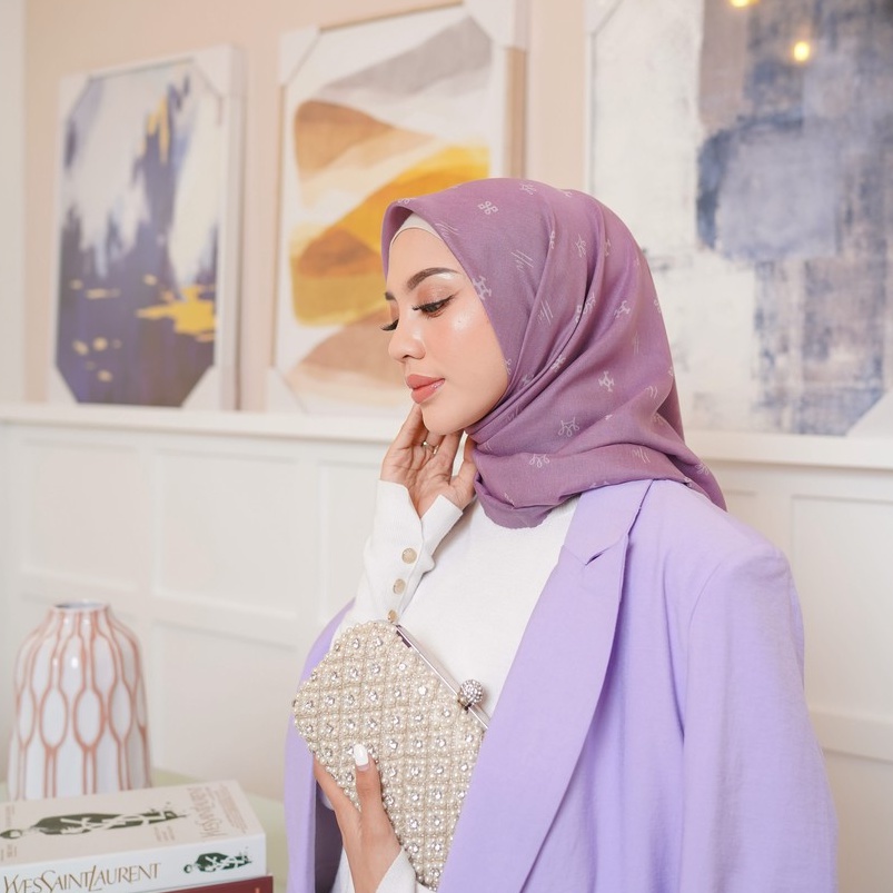 Monogram Scarf Purple
