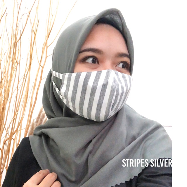 Masker Kain 3 Lapis - Stripes Series