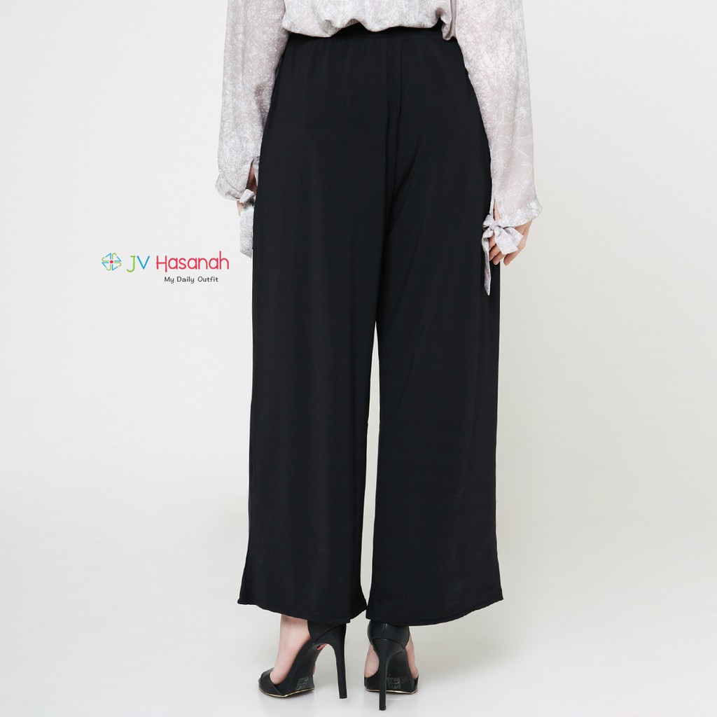 Palazzo Jersey Pants - Celana Kulot Lurus Jumbo