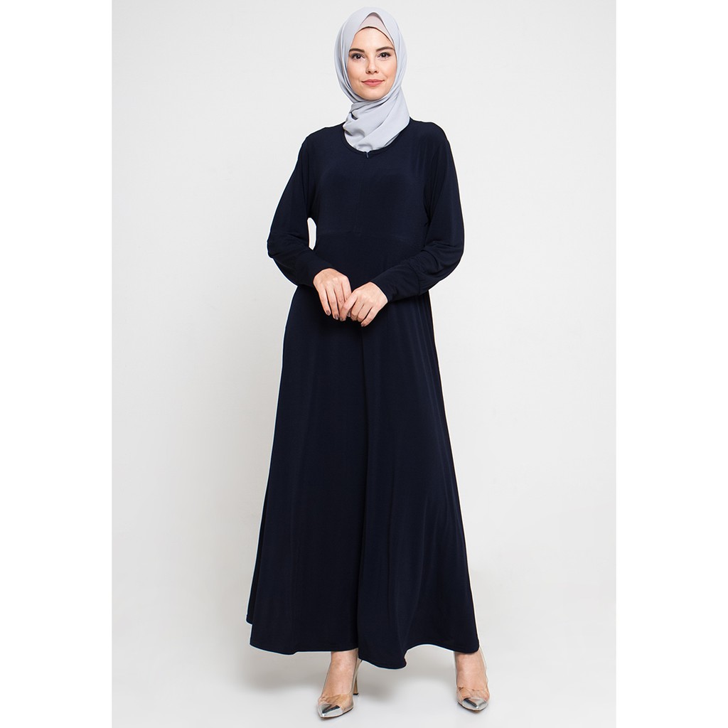 Delisha Jersey Dress - Gamis Jersey Polos Busui untuk sehari - hari