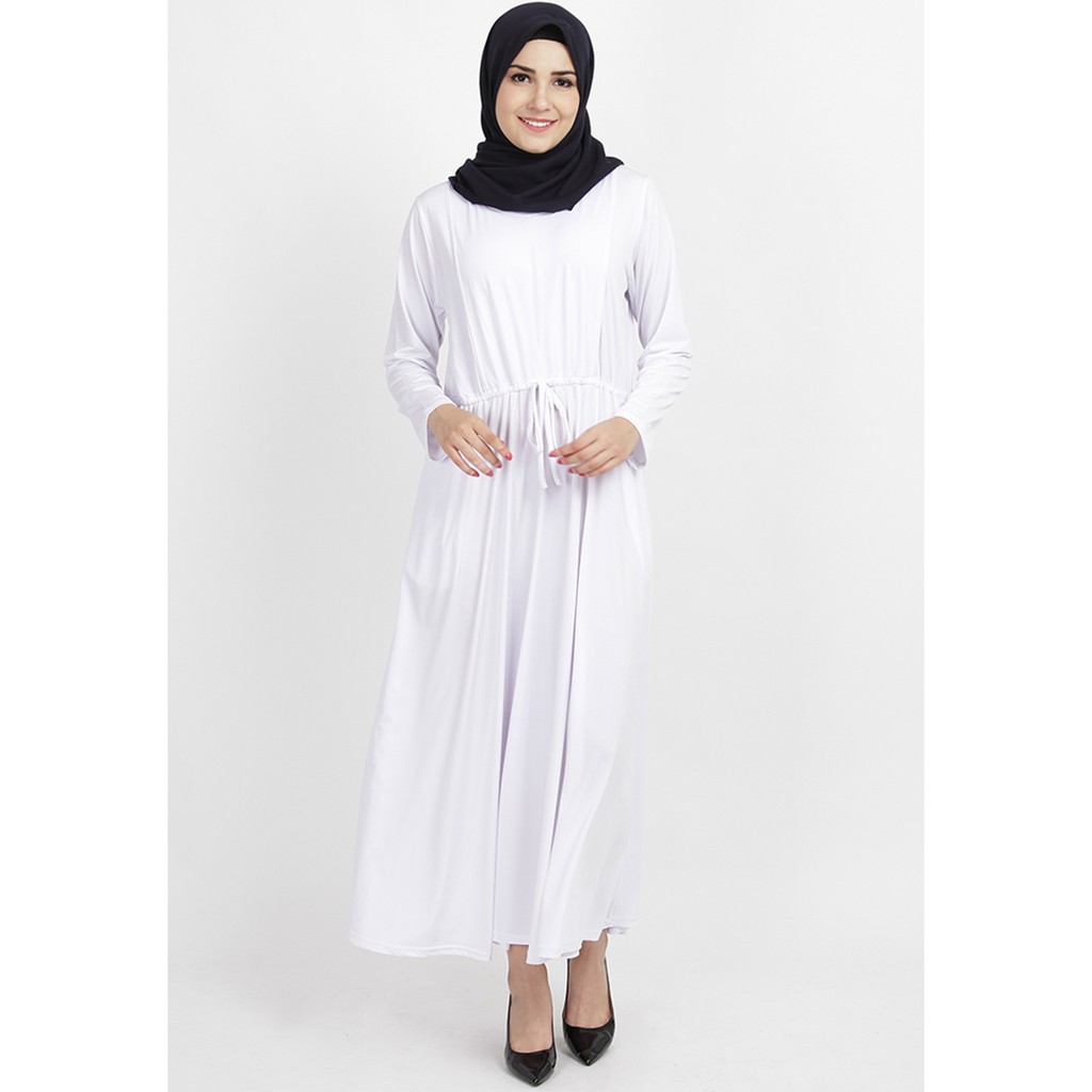 Sabiya Jersey Dress - Gamis Jersey Tali serut pinggang