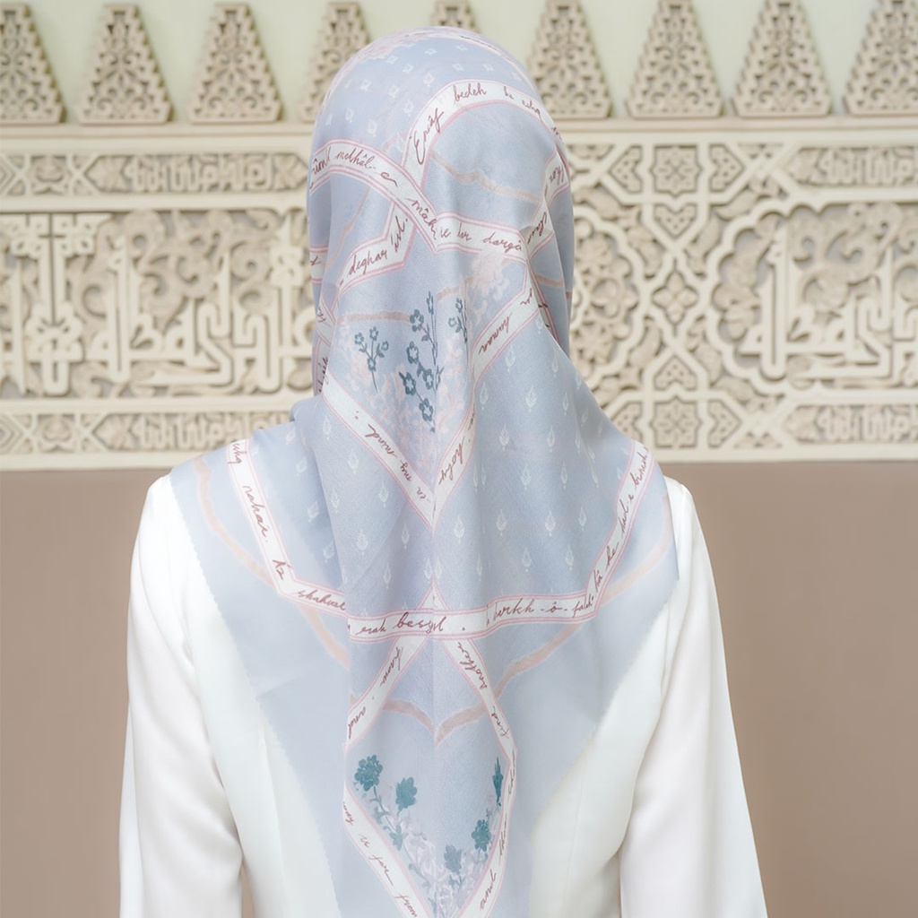 Rumi Poems Fere Blue Scarf