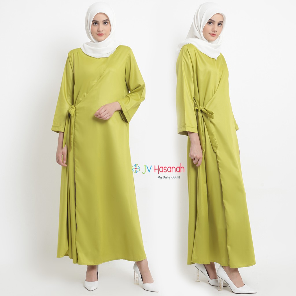 Simply Ribbon Dress - Gamis Katun Simple dengan Aksen Tali Pita