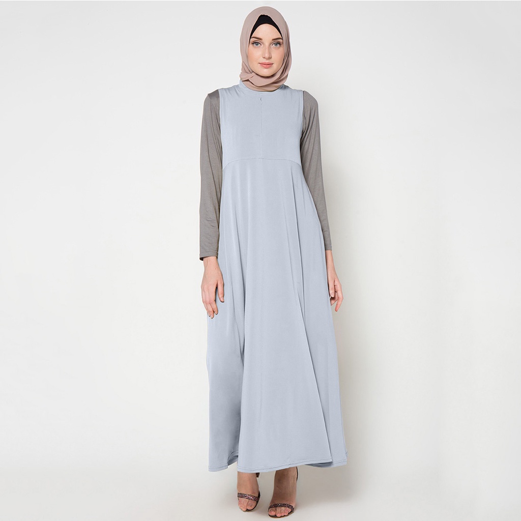Adelia Zipper Dress - Gamis Kensy Seleting (Busui) 