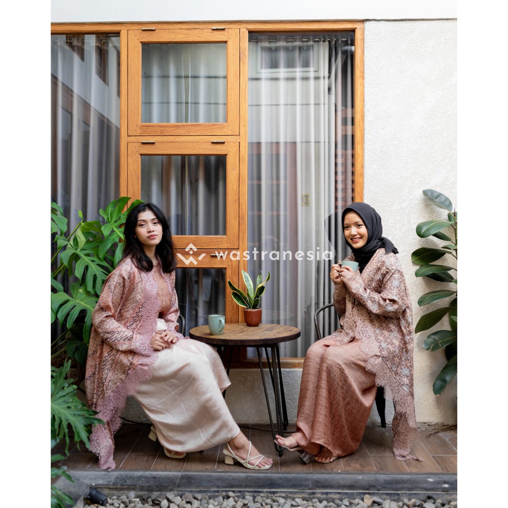 Set Aruna batik viscose outer batik dan rok lilit / baju kantor / baju kondangan / tunangan
