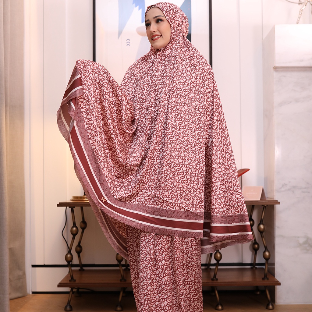 The Classic Monogram Halwa X Adelia Pasha Prayer Robe - Maroon