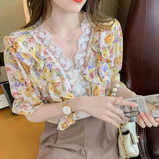Image of HI919 Blouse ruffle