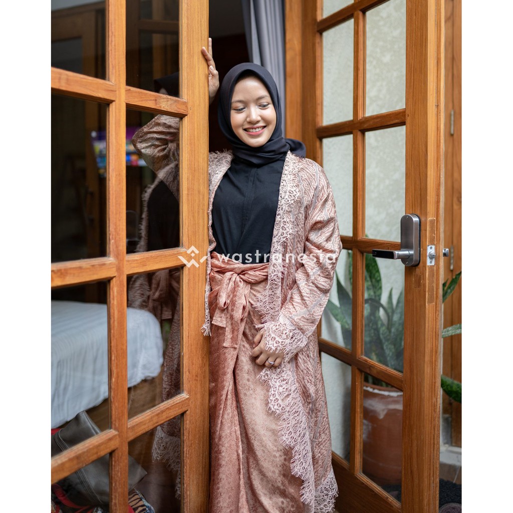 Set Aruna batik viscose outer batik dan rok lilit / baju kantor / baju kondangan / tunangan