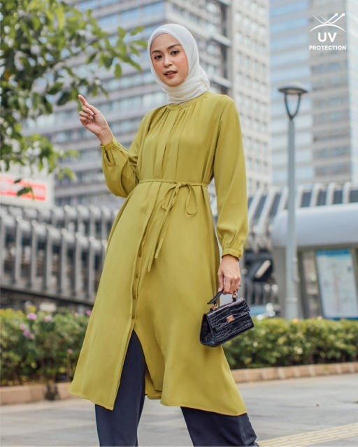 Image of BENITA MIDI DRESS - AVOCADO