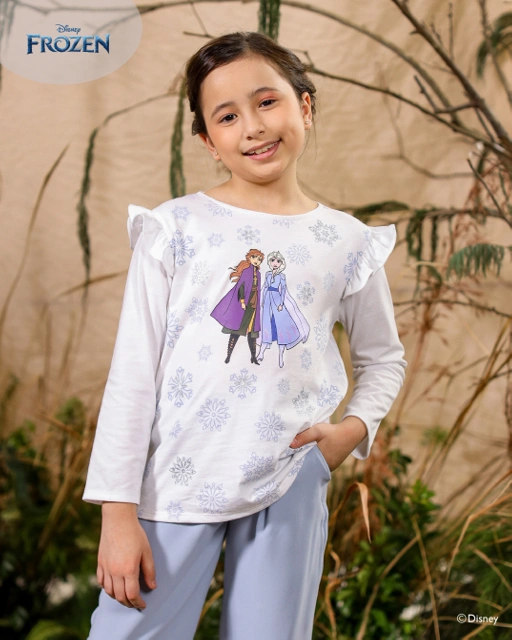 Image of FROZEN QUEEN SISTER TOP - WHITE