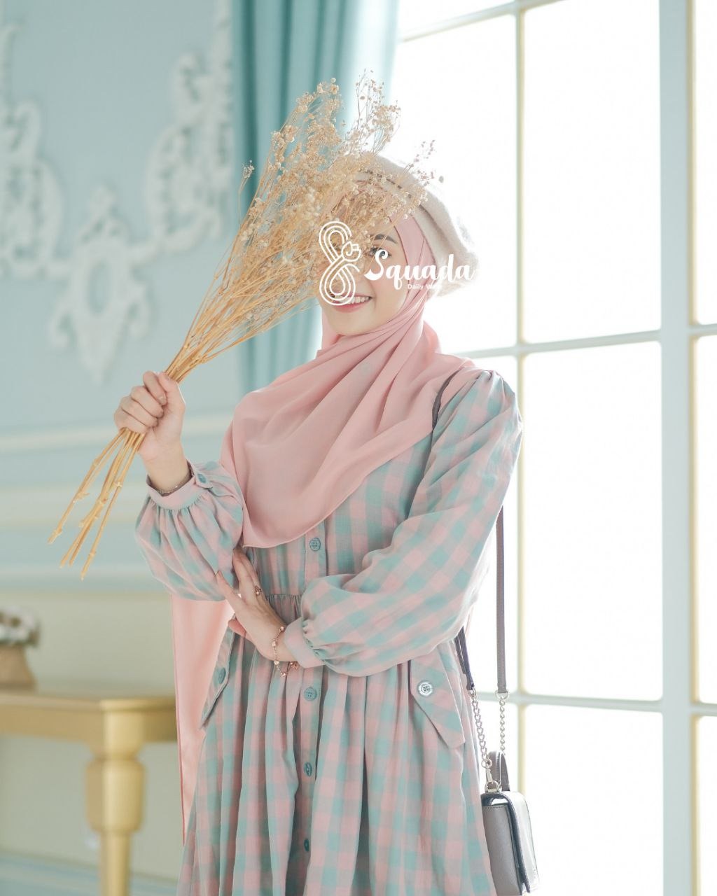 PLAID DRESS PINK MINT