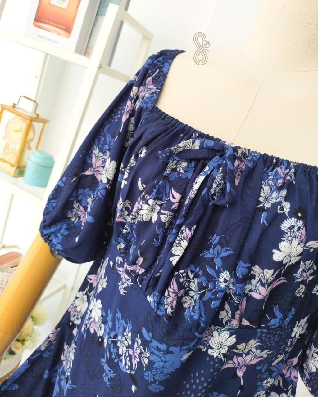 ROSALINDA DRESS HANA NAVY