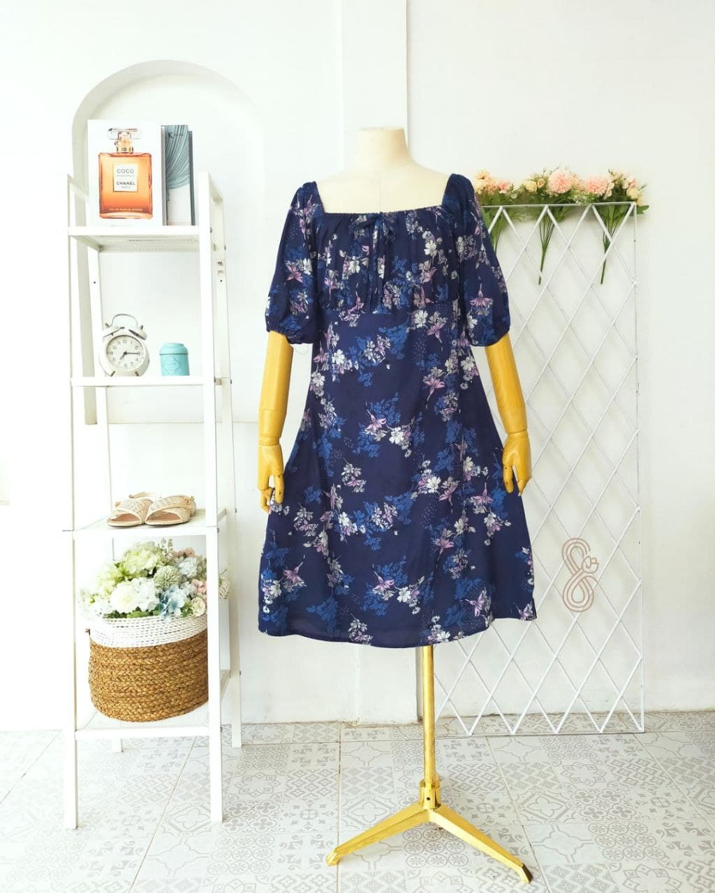 ROSALINDA DRESS HANA NAVY