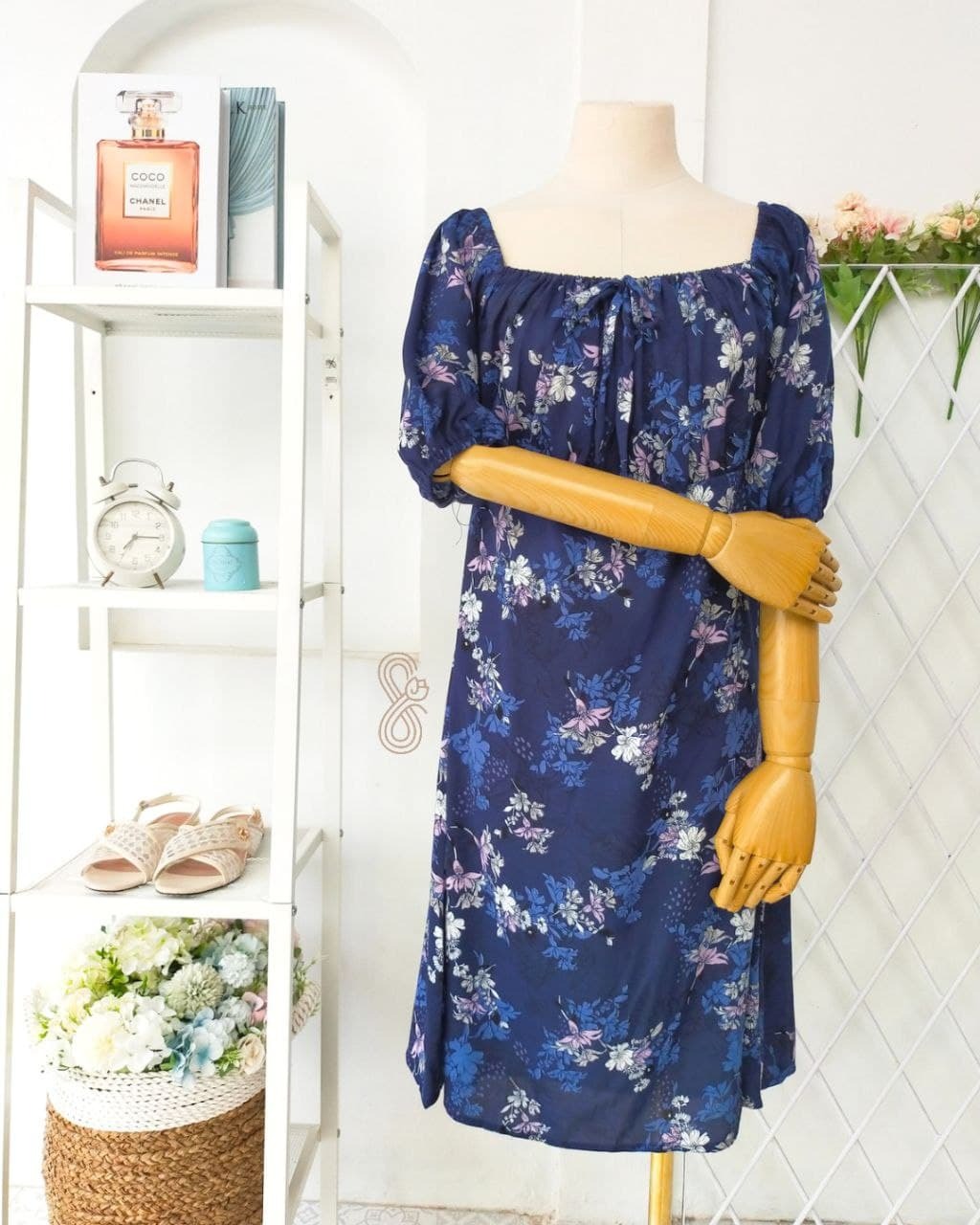 ROSALINDA DRESS HANA NAVY